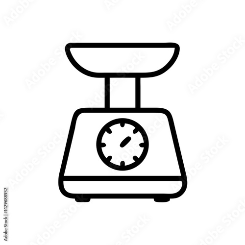 Food Weighing Scale Icon Design