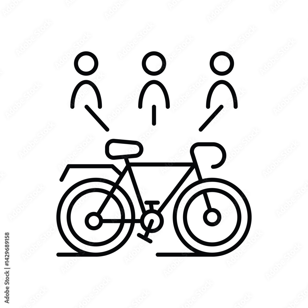 Fototapeta premium Bike Sharing icon vector stock illustration