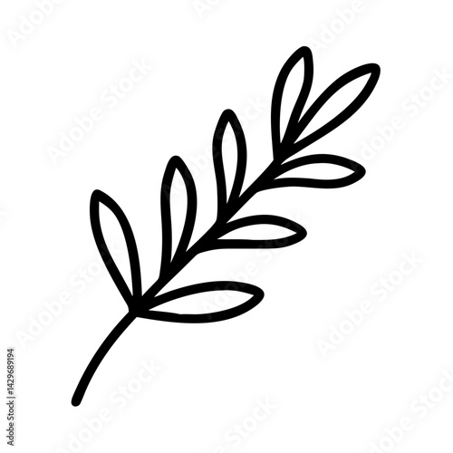 Fresh Sprig of Rosemary Icon Design