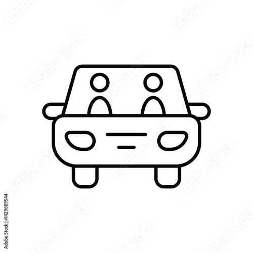 Carpooling icon vector stock illustration