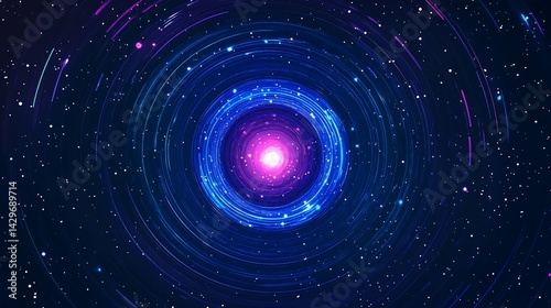 Cosmic Bloom Abstract Stellar Swirl ideal for modern website hero section designs