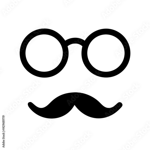 Glasses with Mustache Disguise Icon Design