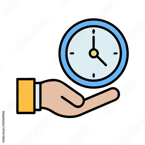 Hand Holding Clock Icon Design
