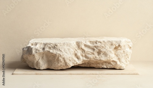 Cream-colored stone slab
