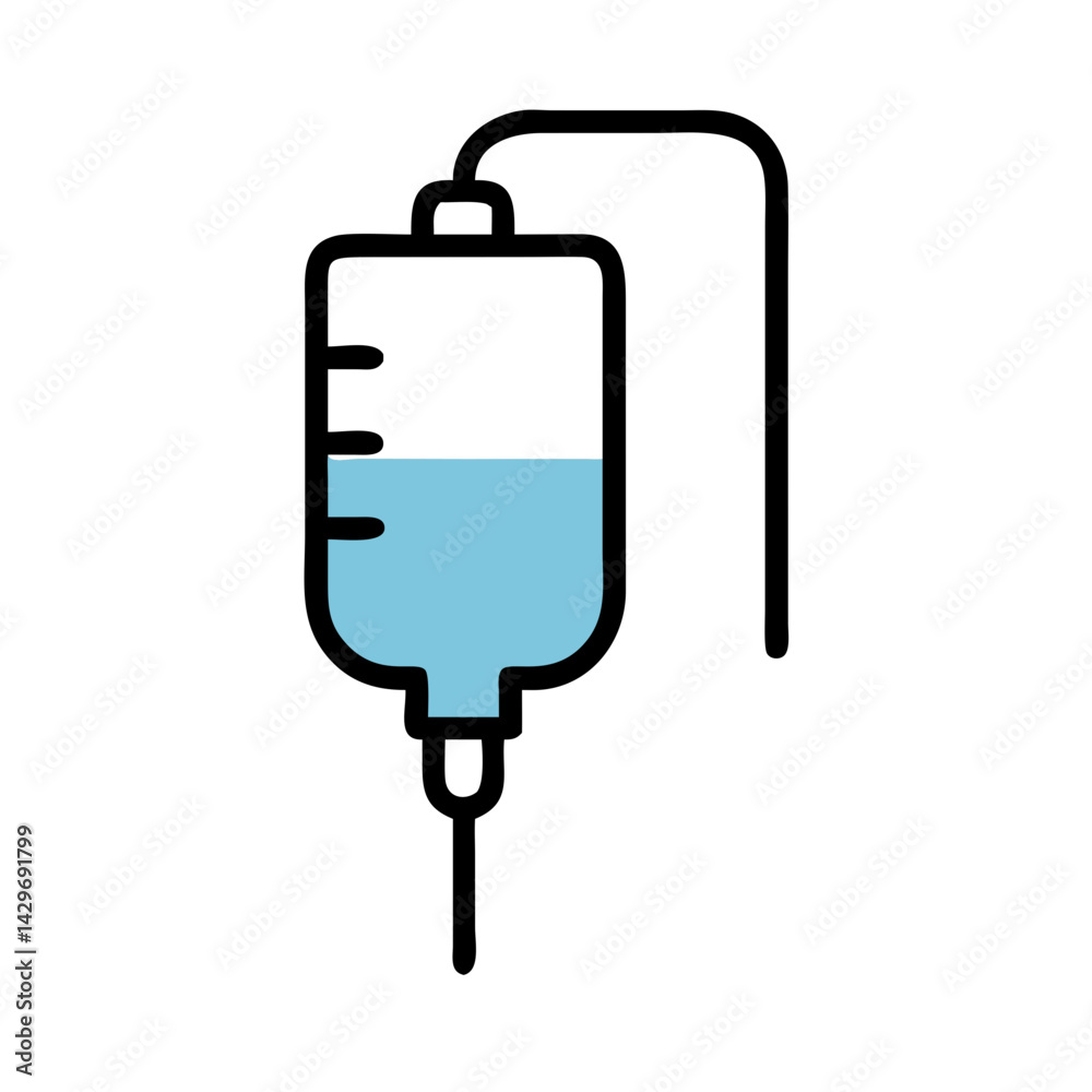 IV Drip for Fluid Treatment Icon Design IV Drip for Fluid Treatment Icon Design