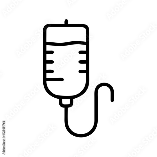IV Drip for Fluid Treatment Icon Design