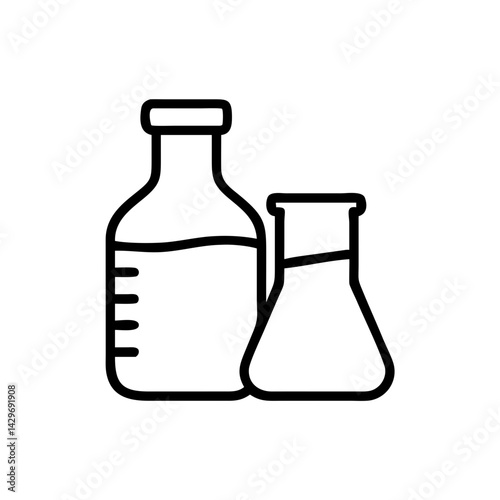 Lab Bottles and Containers Icon Design
