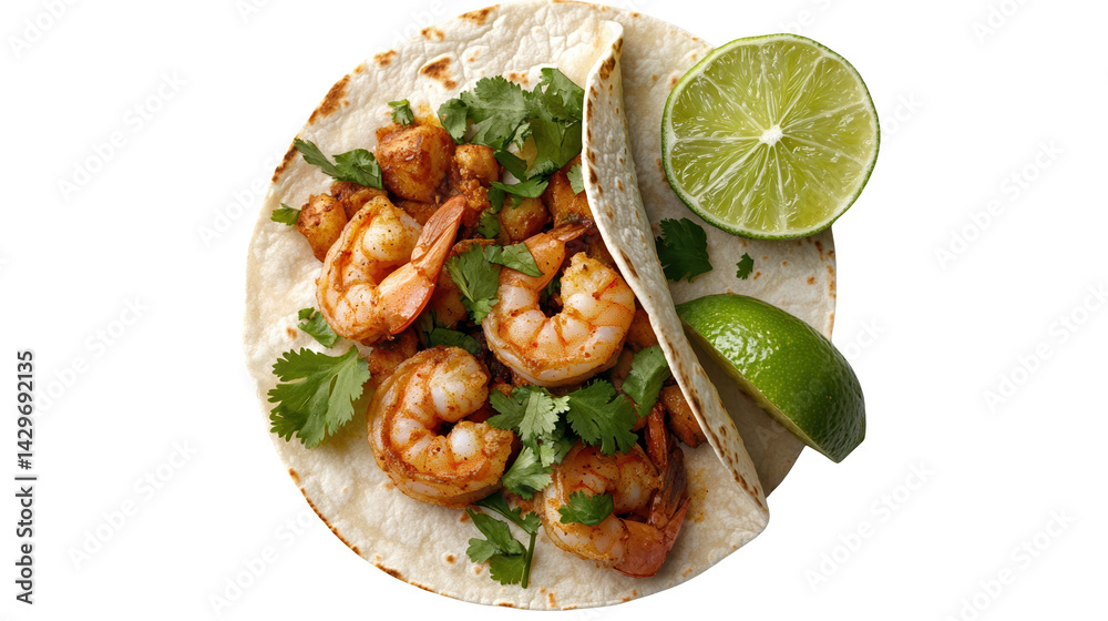 custom made wallpaper toronto digitalDelicious shrimp taco with lime and cilantro.
