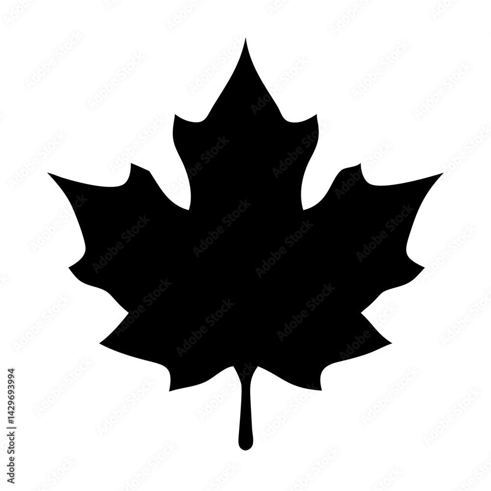 Maple Leaf Silhouette Icon Design Maple Leaf Silhouette Icon Design