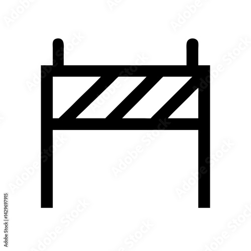 Protest Barricade Barrier Blocking Passage Icon Design