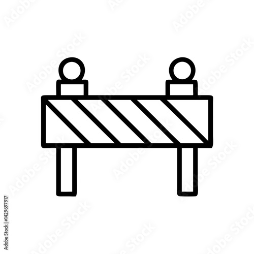 Protest Barricade Barrier Blocking Passage Icon Design