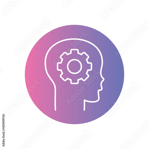Mindset icons vector stock illustration