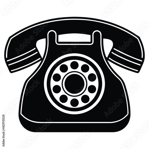 Phone icon  white background. Telephone symbol