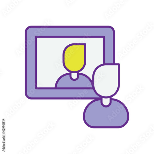 Self reflection icons vector stock illustration