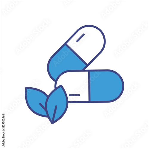 Herbal Medicine icons vector stock illustration