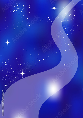 七夕の天の川の夜空