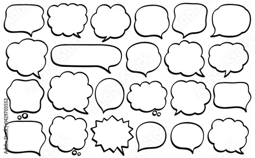 漫画風の吹き出し素材セット