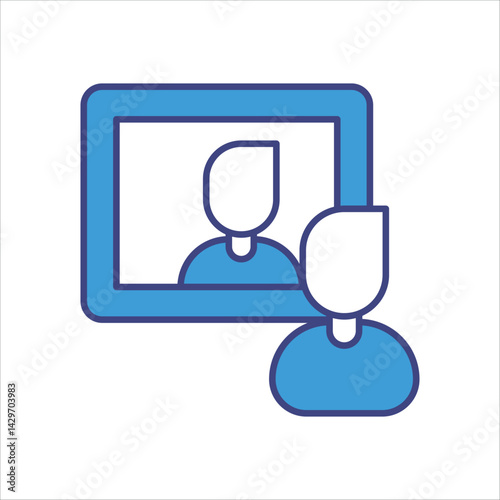 Self reflection icons vector stock illustration