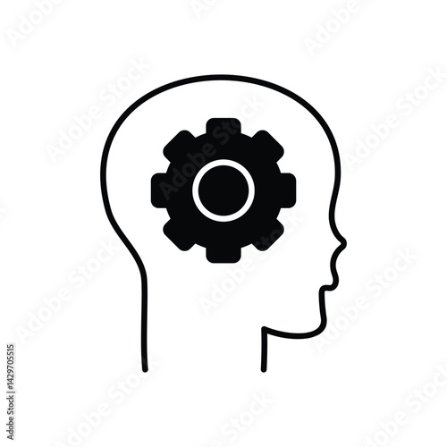 Mindset icons vector stock illustration