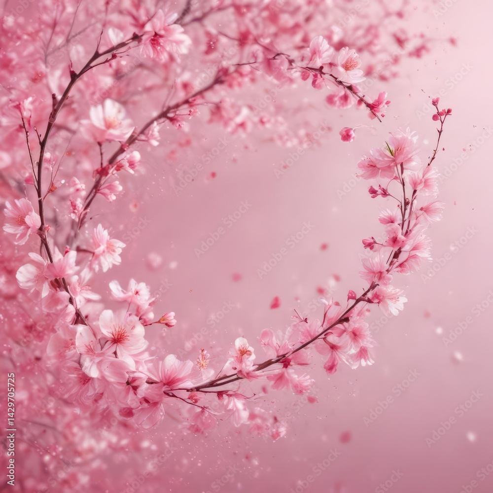Fototapeta premium pink cherry blossom, sakura cherry blossom, pink cherry tree