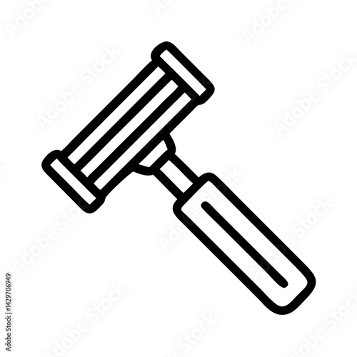 Shaving Razor Blade with Sharp Edge Icon Design
