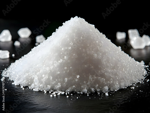 White Salt Crystals Pile Photo