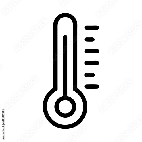 Thermometer Showing Temperature Level Indicator Icon Design