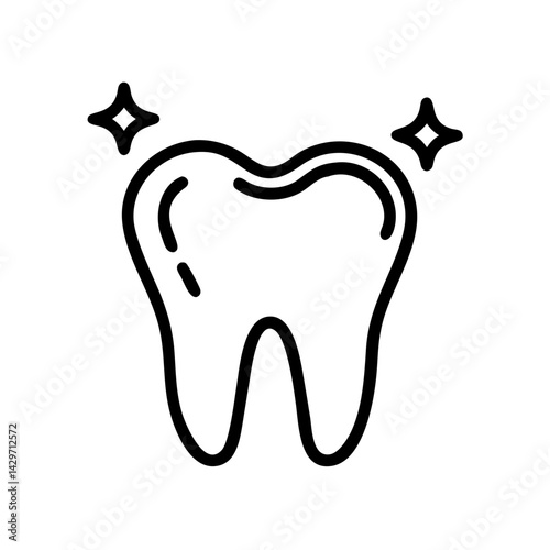 Tooth Icon Representing Clean Dental Care Icon Design