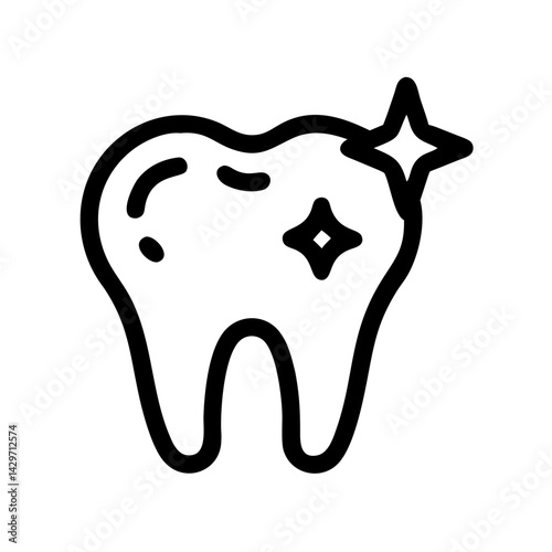 Tooth Icon Representing Clean Dental Care Icon Design