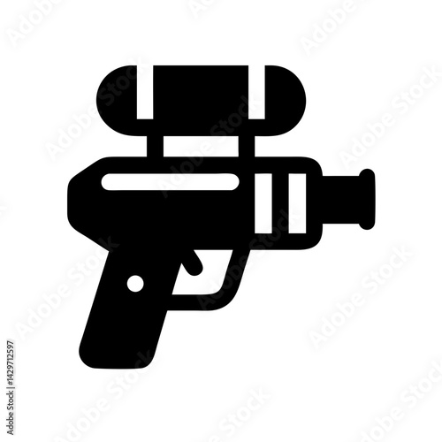 Toy Gun or Colorful Water Blaster Icon Design