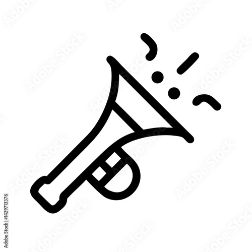 Victory Trumpet Sounding for Celebration Event Icon Design