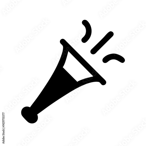 Victory Trumpet Sounding for Celebration Event Icon Design