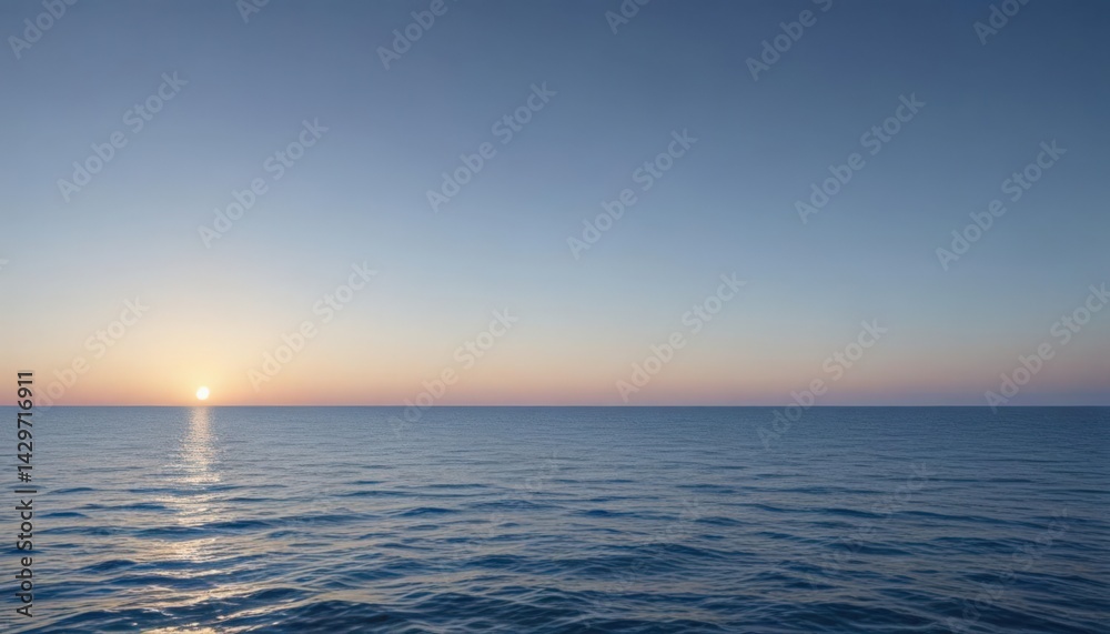 Fototapeta premium Gentle ombre from pale sky blue to deep sea blue, abstract tranquil scene , blue, artistic, nature