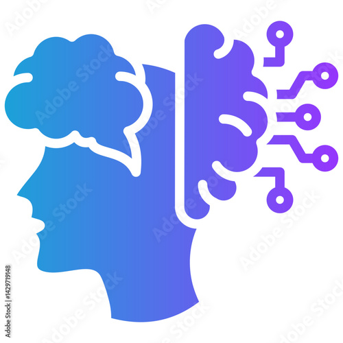 Brainstorming glyph gradient icon