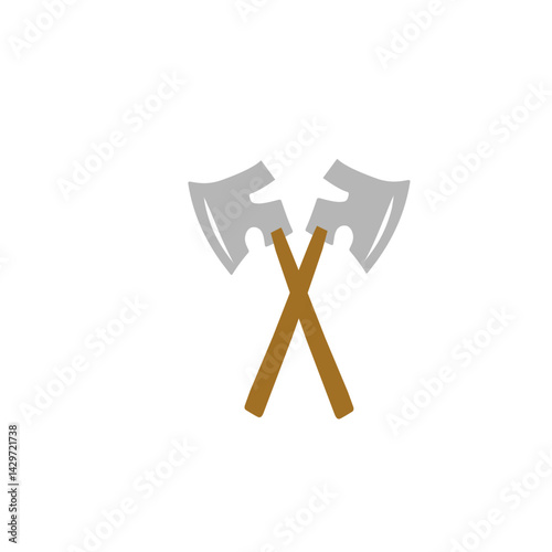 crossed axes vector illustration