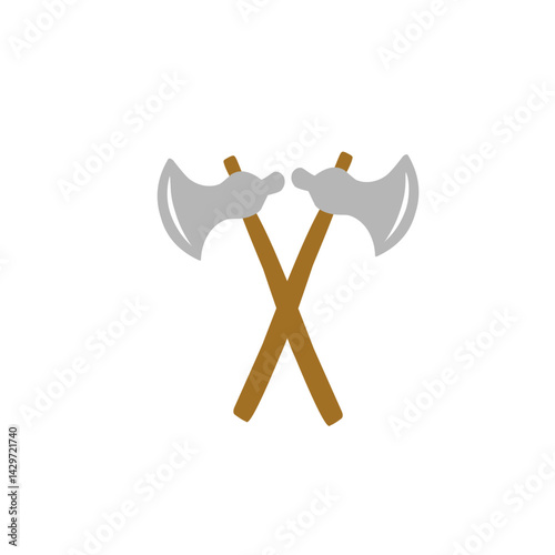 crossed axes vector illustration