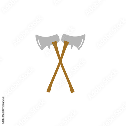 crossed axes vector illustration