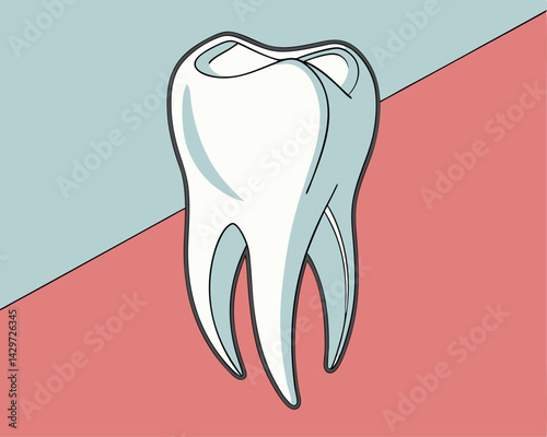 Healthy Tooth Anatomy Dental Care Illustration
