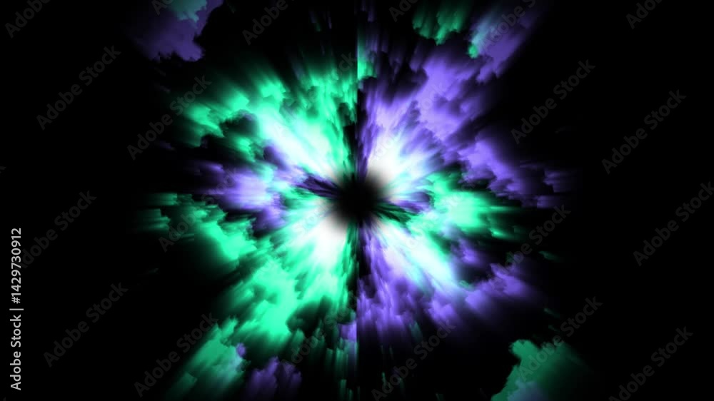 Abstract green and purple light explosion for vibrant backgrounds, energetic designs, dynamic visual effects, artistic concepts, futuristic themes, and modern projects. Abstract green and purple light explosion for vibrant backgrounds, energetic designs, dynamic visual effects, artistic concepts, futuristic themes, and modern projects.