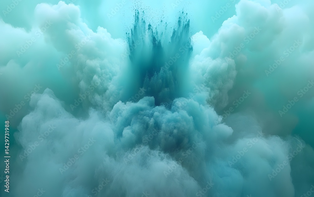 custom made wallpaper toronto digitalAbstract Teal Explosion Cloud Burst Underwater Scene