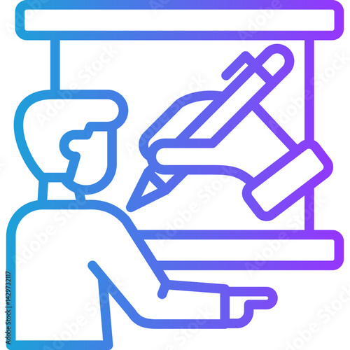 Theory line gradient icon