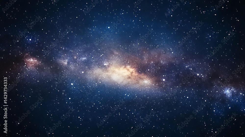 Vibrant Milky Way Galaxy displaying celestial brilliance and cosmic wonder Vibrant Milky Way Galaxy displaying celestial brilliance and cosmic wonder