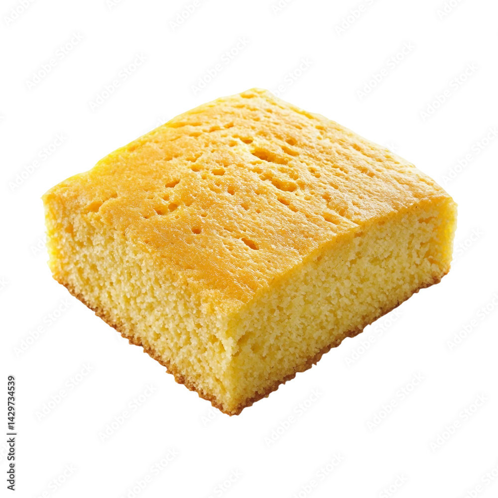 Cornbread Isolated on white and transparent background Cornbread Isolated on white and transparent background