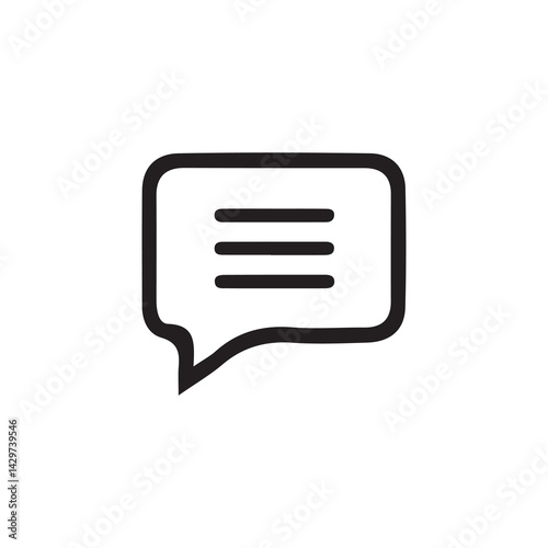 Comment icon speech bubble symbol Chat message icons. mobile, presentation, and logo design.
 vector illustration eps 10.
