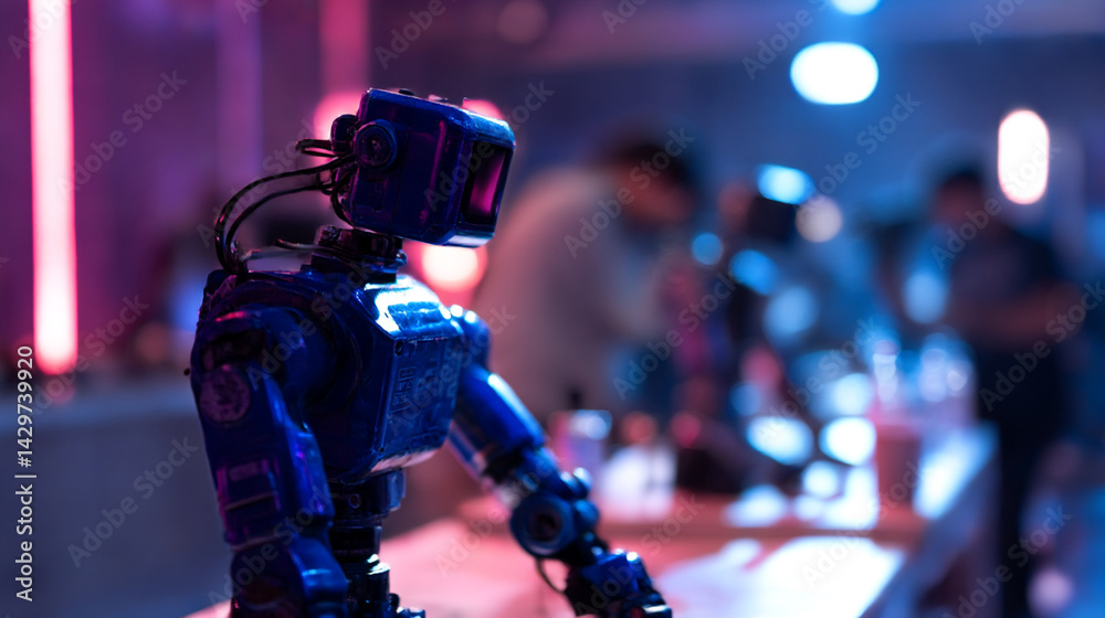 Naklejka premium Robotics technology artificial intelligence future ai automation machine learning innovation concept