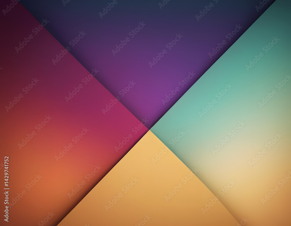 Obraz premium Abstract retro minimalism relief with blurred background, 3D Render, with Copy space. Abstract colorful background with lines.