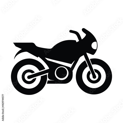 motor bike silhouette icon.