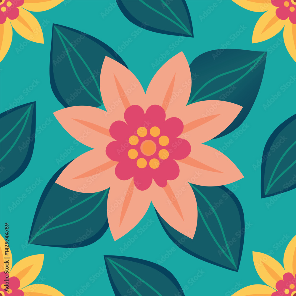 Fototapeta premium seamless floral pattern
