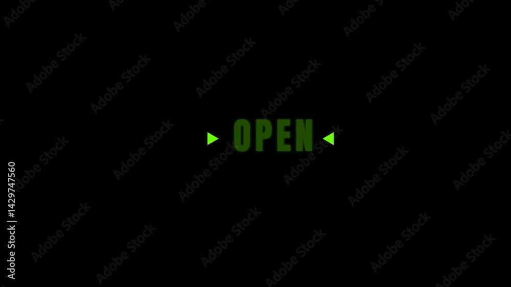 Open text animation simple  element asset visual
