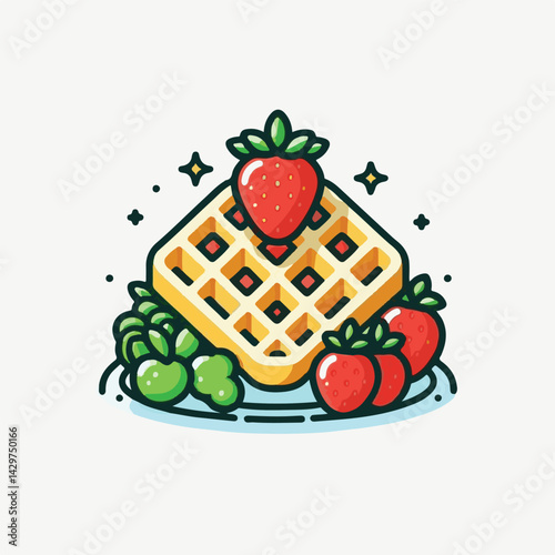 food, waffle, dessert, breakfast, sweet, snack, pastry, background, bakery, homemade, delicious, tasty, belgian, meal, fresh, crispy, lunch, baked, wafer, illustration, white, cream, cake, closeup, su